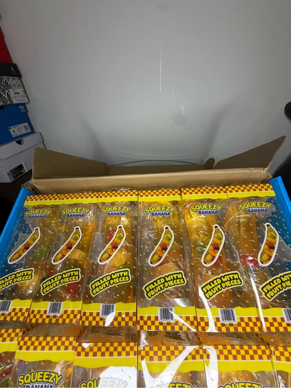 (Viral) Banana Squishy Display Case includes 12 (Bundle of 12)
